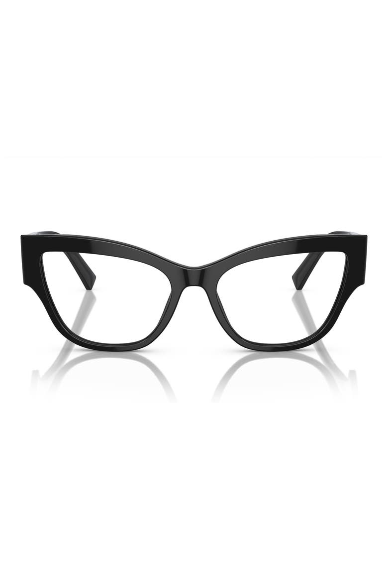 55mm Cat Eye Optical Glasses, Main, color, BLACK