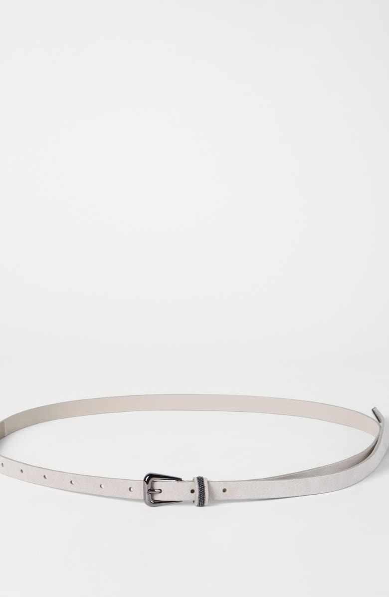 Brunello Cucinelli Suede belt, Alternate, color, Buff
