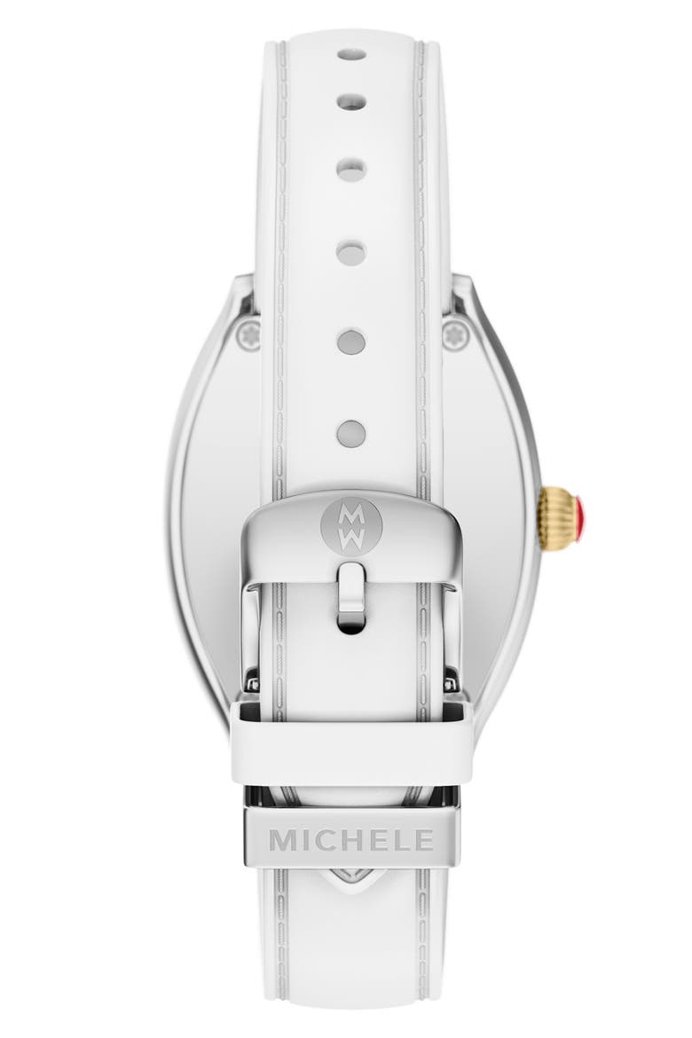 Relevé Sport Mid Silicone Strap Watch, 32mm, Alternate, color, WHITE