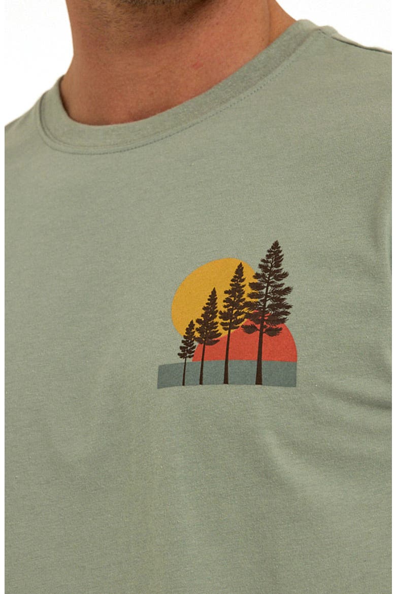 Forest Sunset Graphic T-Shirt, Alternate, color, WASABI