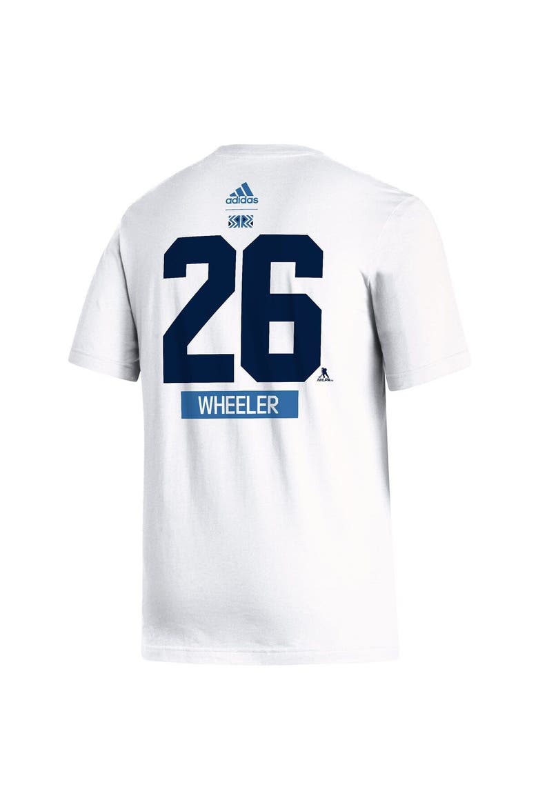 Men's adidas Blake Wheeler White Winnipeg Jets Reverse Retro 2.0 Name & Number T-Shirt, Alternate, color, White