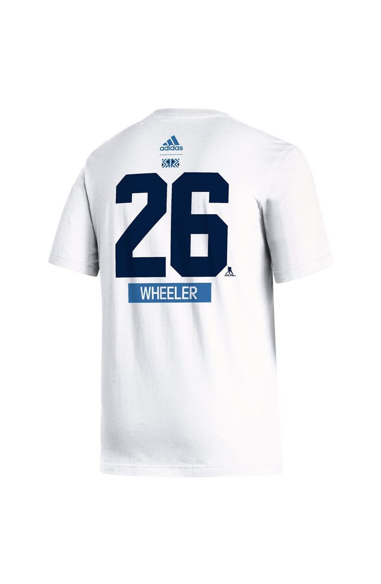 adidas Men's adidas Blake Wheeler White Winnipeg Jets Reverse Retro 2.0 Name & Number T-Shirt, Alternate, color,