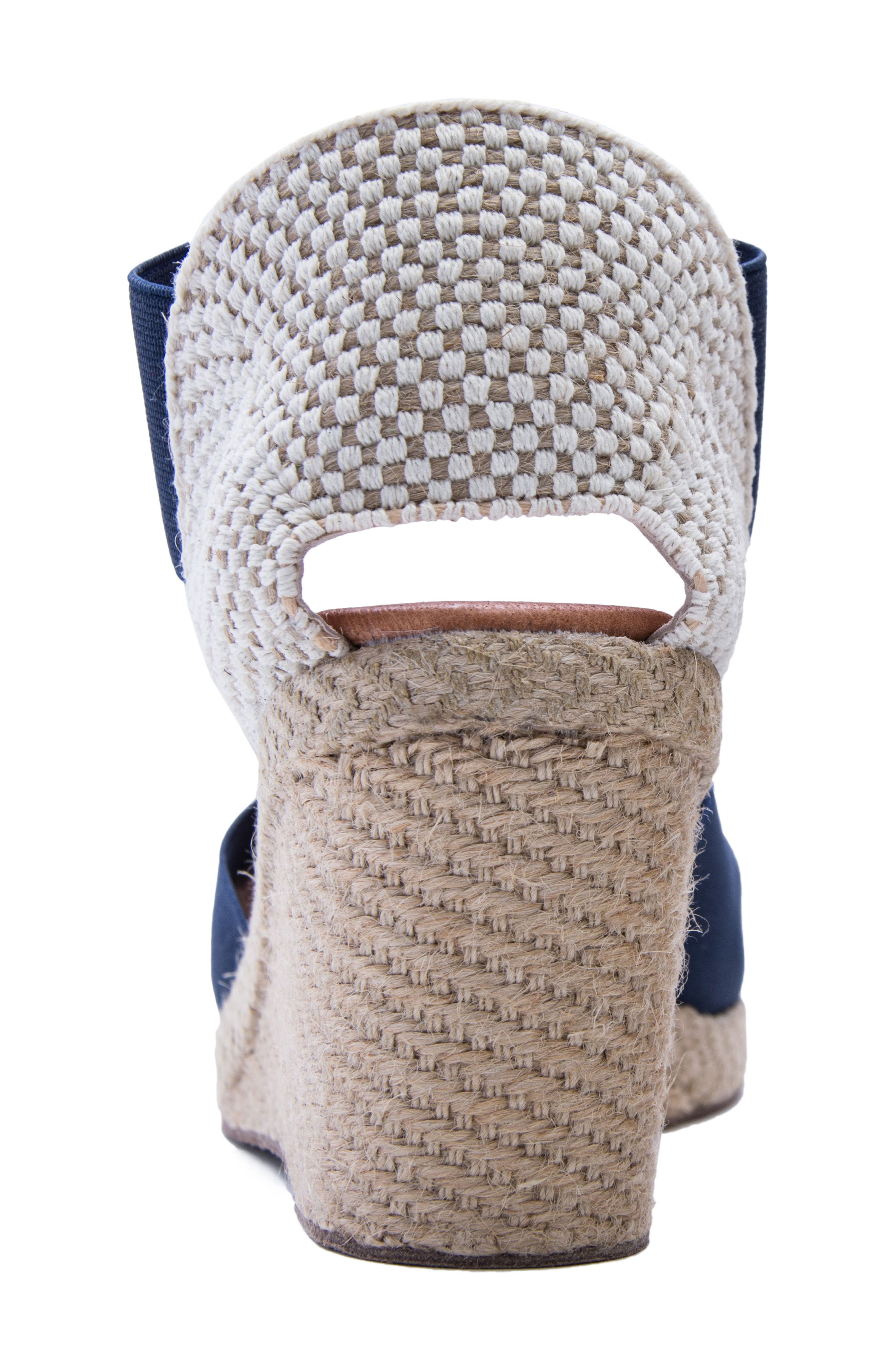 André Assous Anouka Espadrille Wedge, Alternate, color, Navy