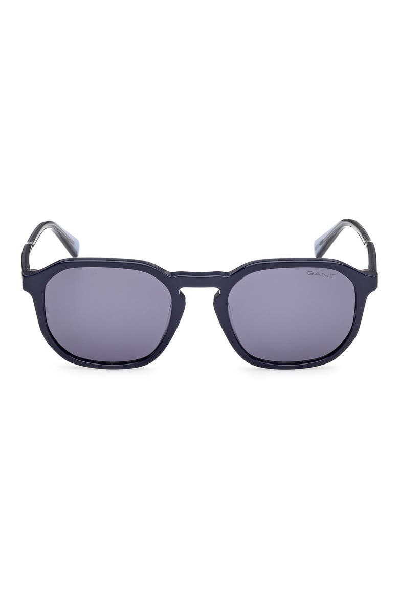 Geometric Sunglasses, Main, color, SHINY BLUE / BLUE