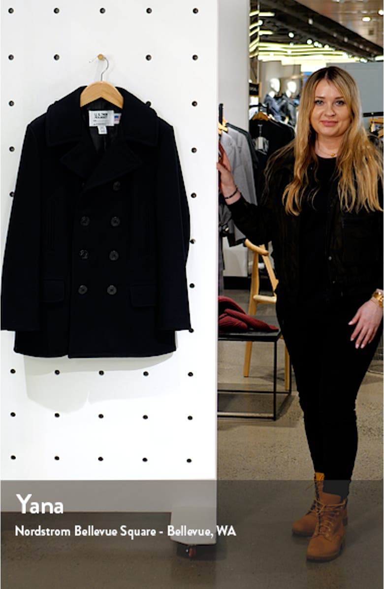 Melton Wool Blend Peacoat, sales video thumbnail