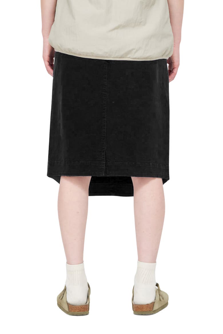 Lili Woven Midi Skirt, Alternate, color, BLACK