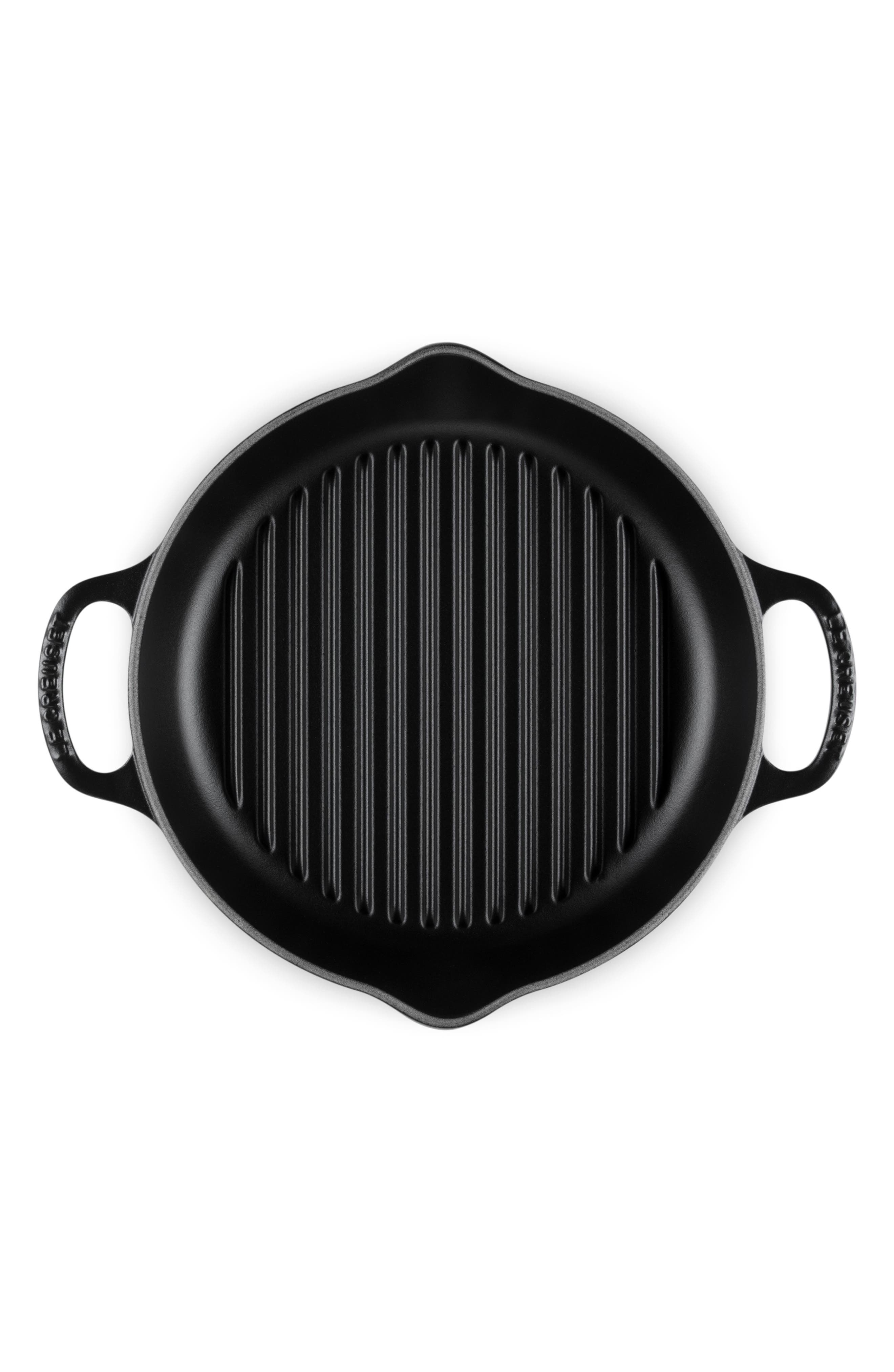 Signature Deep Round Enamel Cast-Iron Grill Pan