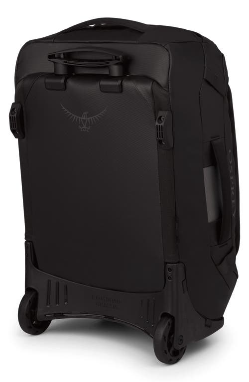 Osprey Transporter 40-liter Duffle Wheeled Carry-on Luggage In Raven Black/black