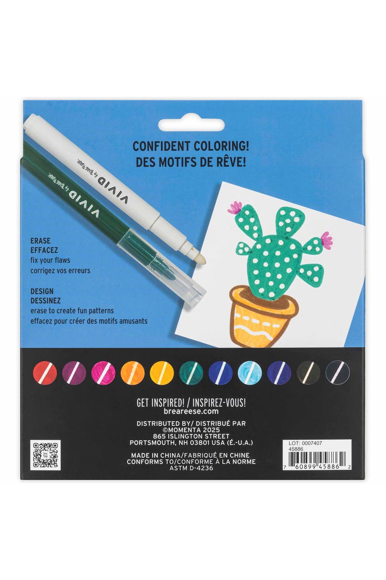 Eraser Markers, 11 Classic Ink Colors & 1 Erase Marker, Alternate, color, Multicolored