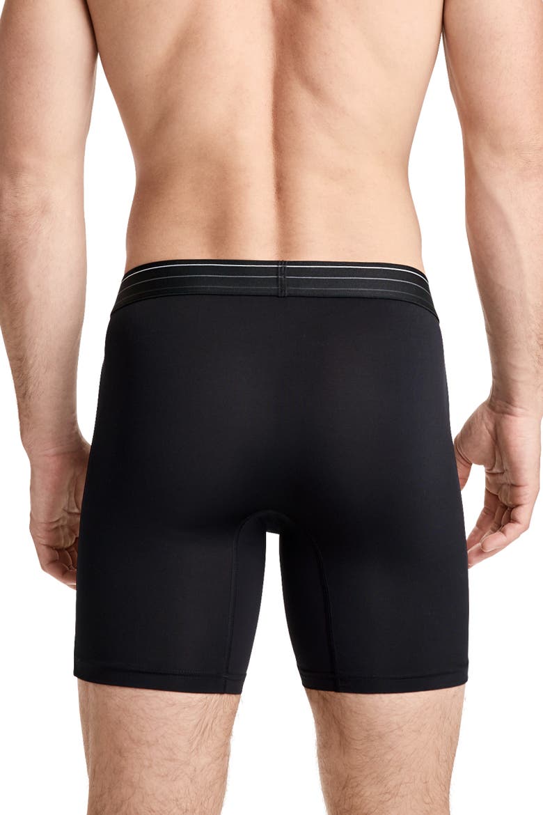 Mens EverActive Zero Chafe 6" Microfiber Boxer Brief - 3 Pack, Alternate, color, Black