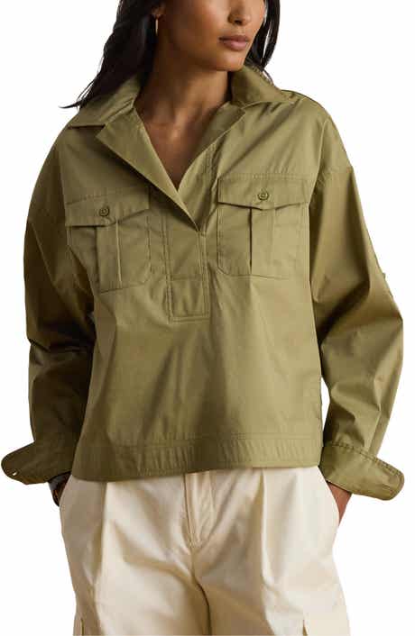 Silky Stretch Cotton Utility Shirt