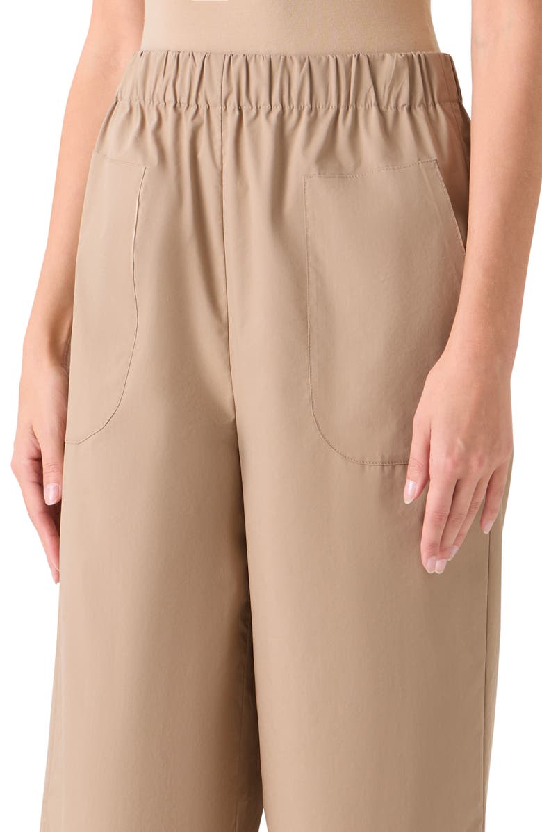 Akris punto Frey Wide Leg Crop Tech Pants, Alternate, color, Beige