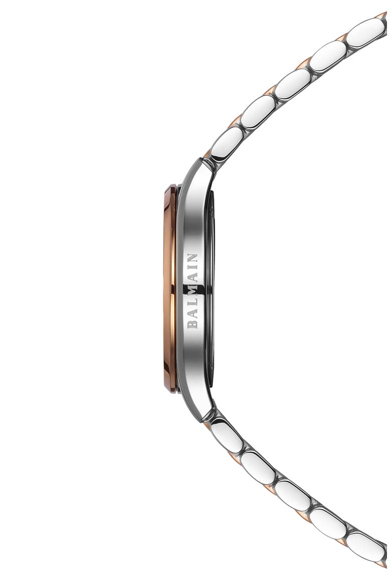 Beleganza Diamond Bracelet Watch, 27.5mm, Alternate, color, STAINLESS STEEL/ROSE GOLD