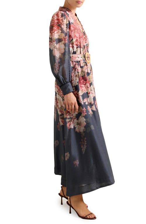 Ever New Peyton Belted Long Sleeve Button Front Maxi Dress In Black
