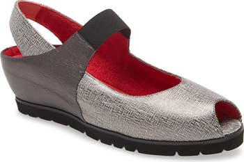 Sandalias De Cuña De Piel Sintética Para Mujer, Zapatos Informal Con