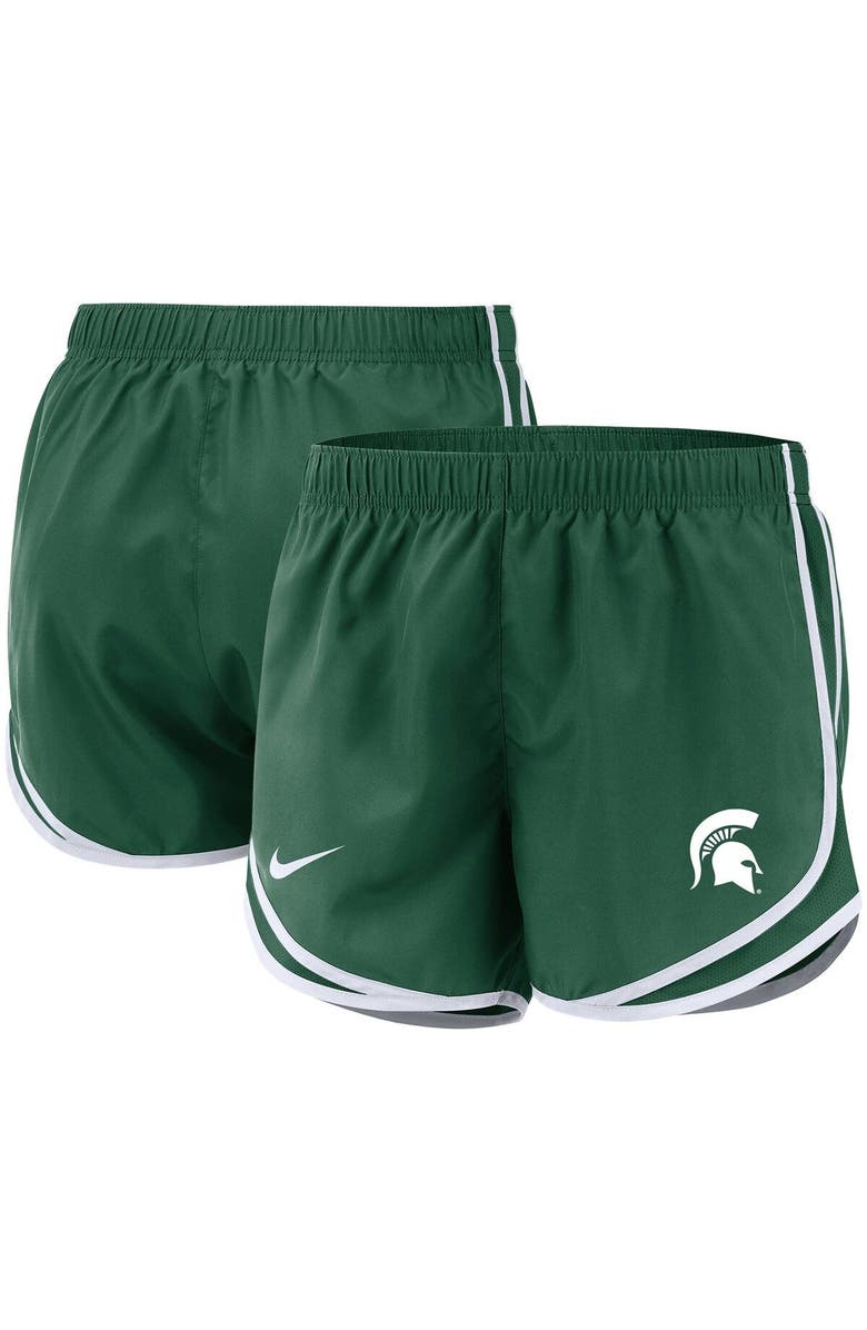 Nike Women's Nike Green Michigan State Spartans Team Tempo Performance Shorts, Main, color, 