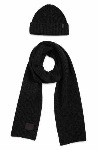 Vince Shaker Knit Cuffed Beanie & Scarf Set