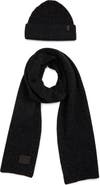 Vince Shaker Knit Cuffed Beanie & Scarf Set