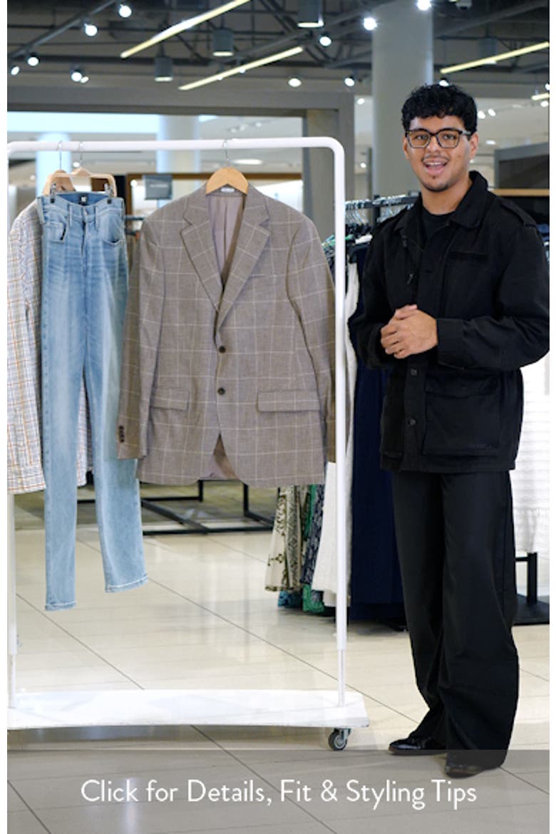 Flynn Classic Fit Tan Plaid Wool Sport Coat video