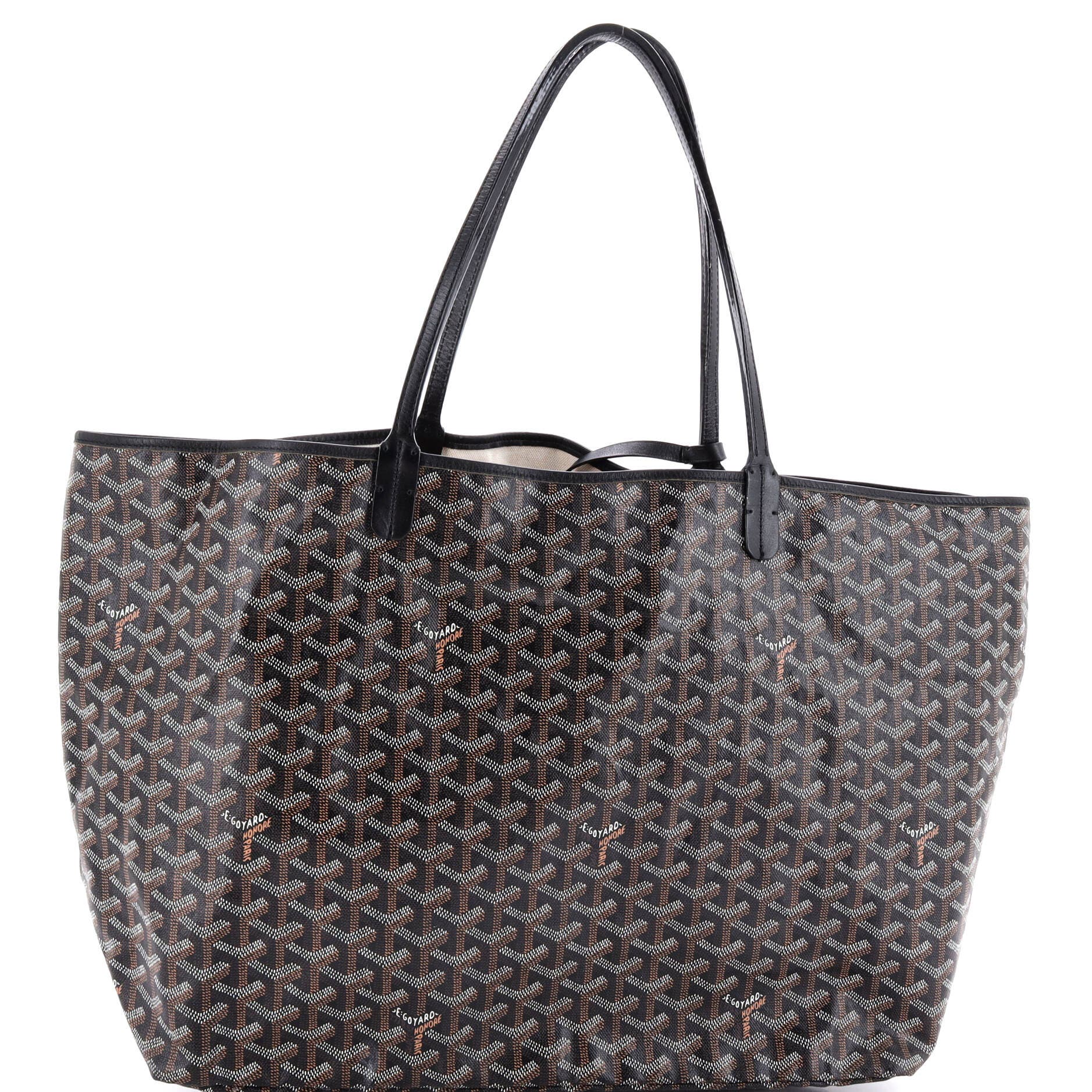 Pre-Owned Goyard Saint Louis Tote Claire Voie Coated Canvas GM, Main, color, Black