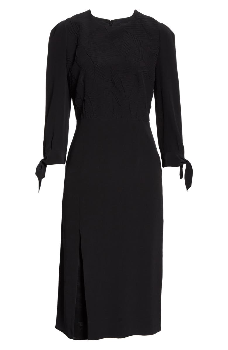 Etro Side Slit Leaf Cloqué Silk Dress, Alternate, color,