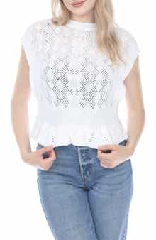 Pointelle Sleeveless Sweater