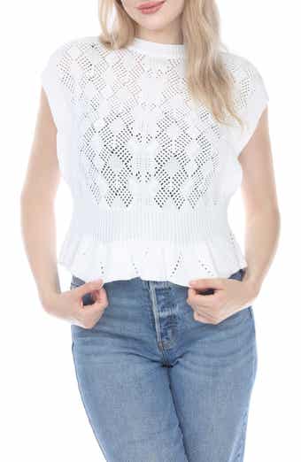 Pointelle Sleeveless Sweater