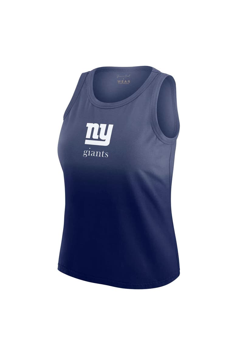 Women's WEAR by Erin Andrews x Gracie Hunt Navy New York Giants Ombre Tank Top, Alternate, color, Navy