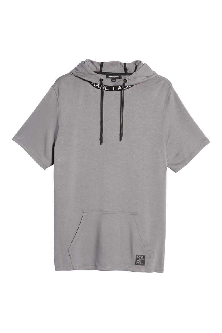 Kidult Short Sleeve Hoodie, Alternate, color, GREY