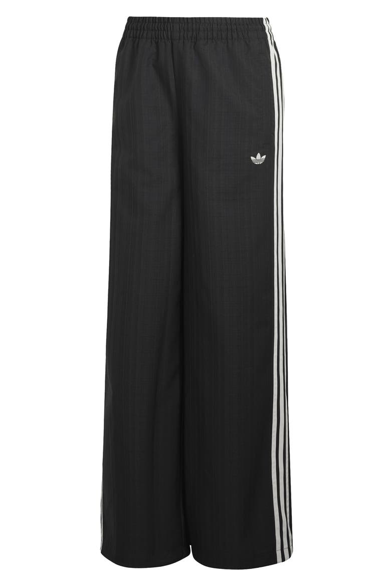 Loose Check Track Pants, Alternate, color, BLACK