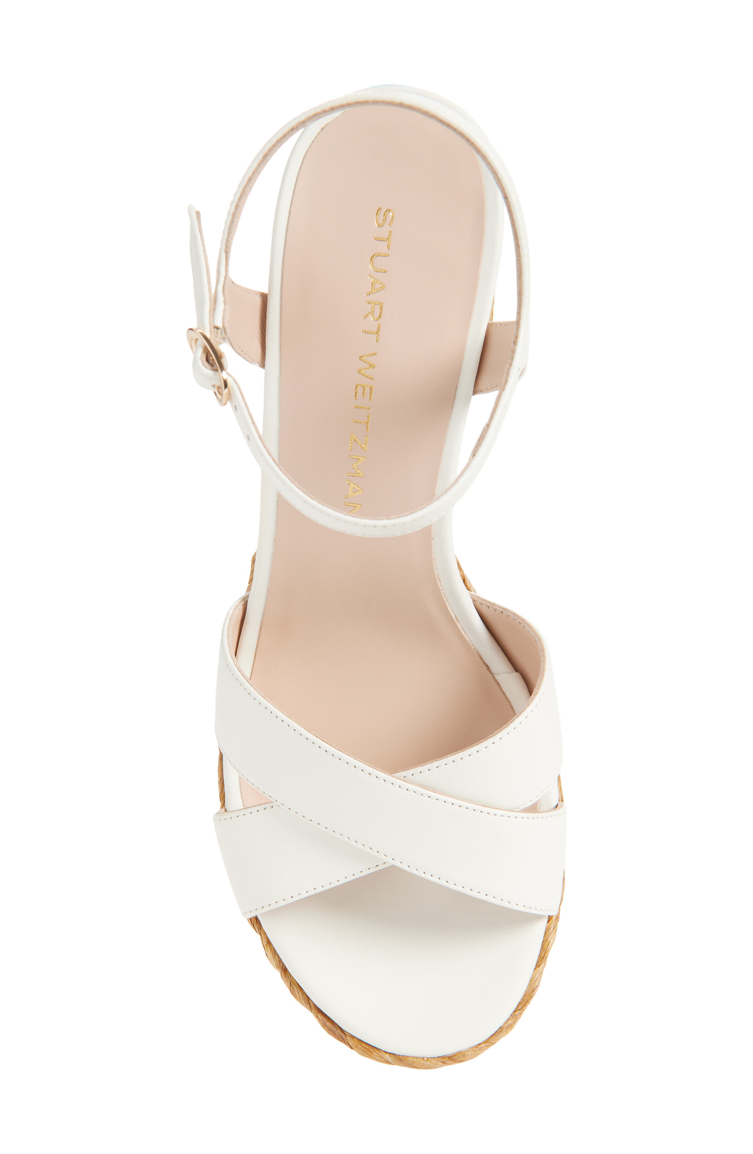 Dayna Platform 80 Sandal, Alternate, color, CREAM SMOOTH CAF/ RAFIA
