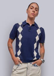WILDFANG The Everyday Argyle Sweater Polo
