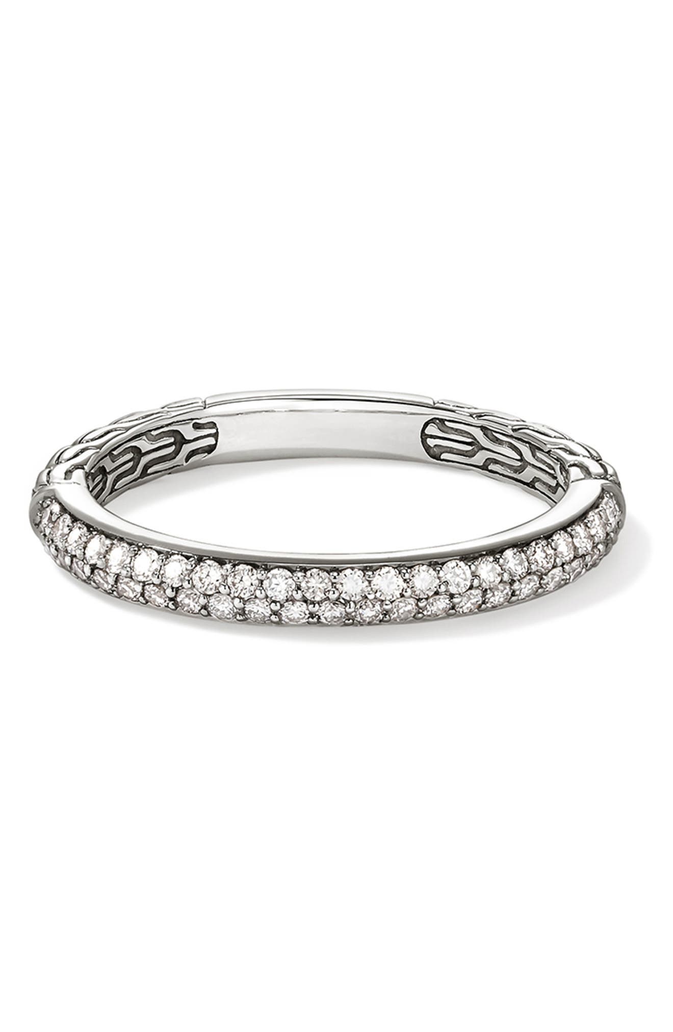 John Hardy JH Essentials Silver Diamond Pavé (0.36ct) 2.5mm Band Ring