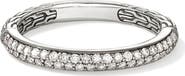 John Hardy JH Essentials Silver Diamond Pavé (0.36ct) 2.5mm Band Ring