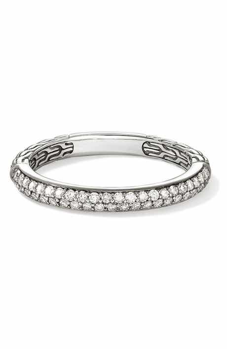 John Hardy JH Essentials Silver Diamond Pavé (0.36ct) 2.5mm Band Ring
