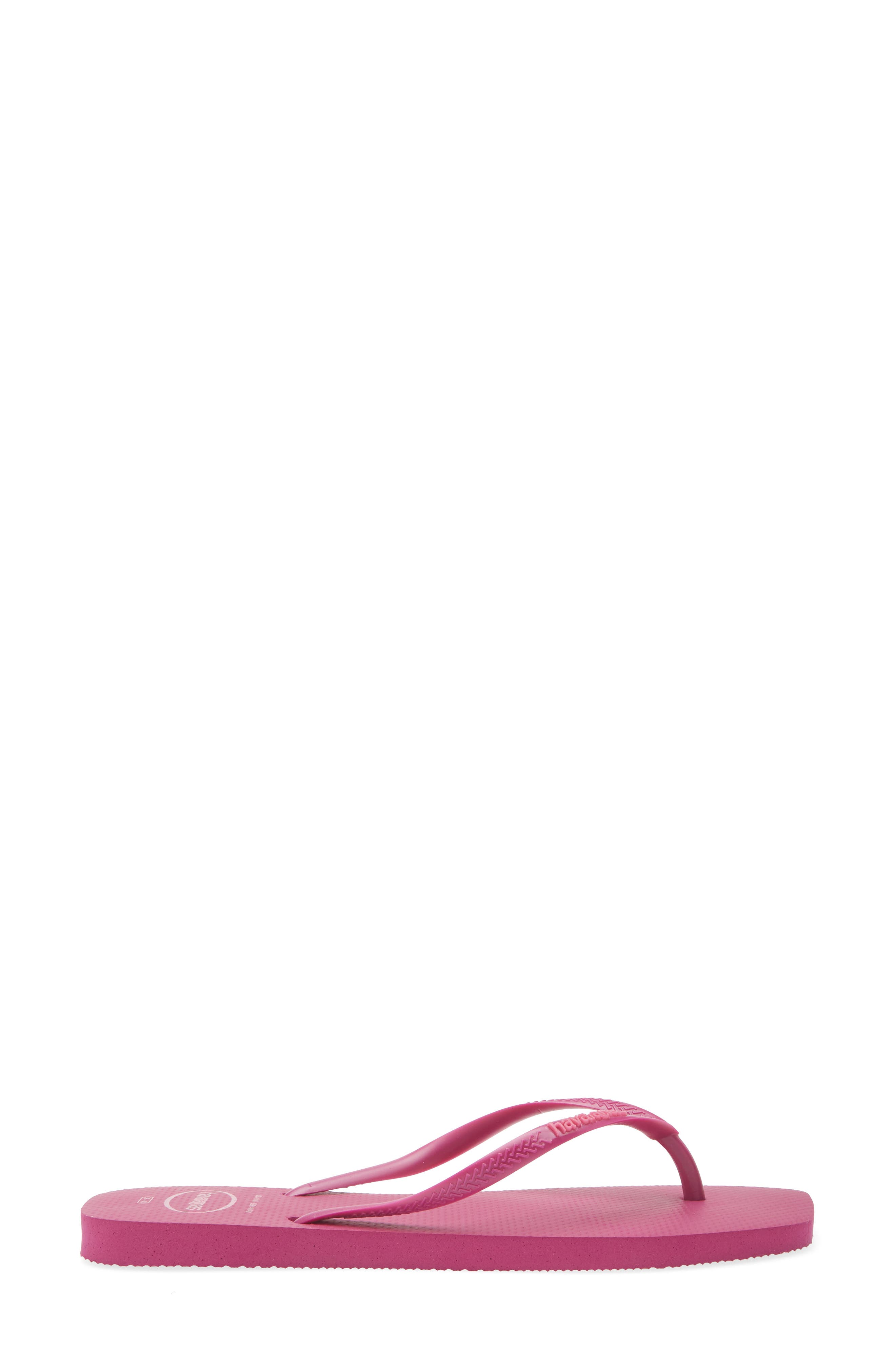 Havaianas Slim Square Logo Flip Flop, Alternate, color, Rose Gum