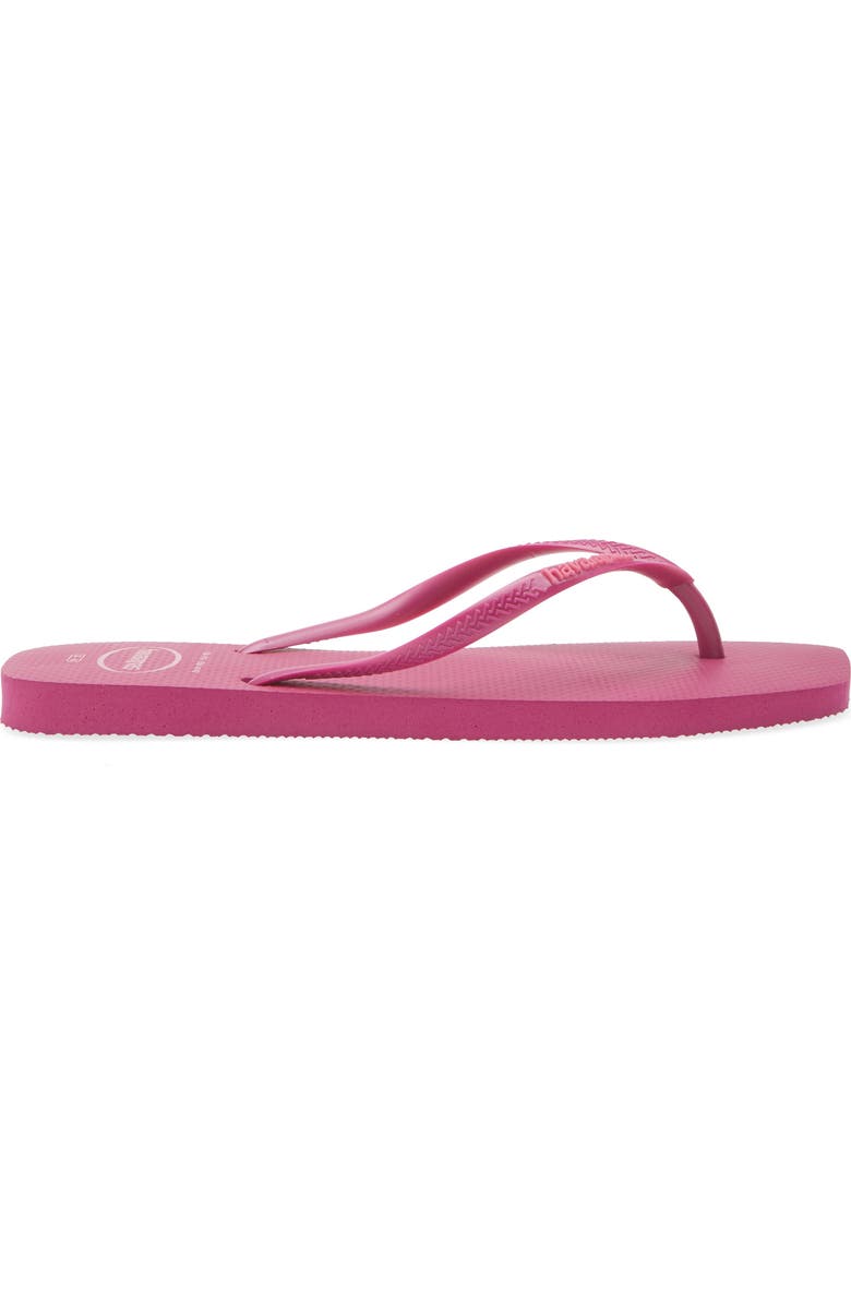 Havaianas Slim Square Logo Flip Flop, Alternate, color, Rose Gum