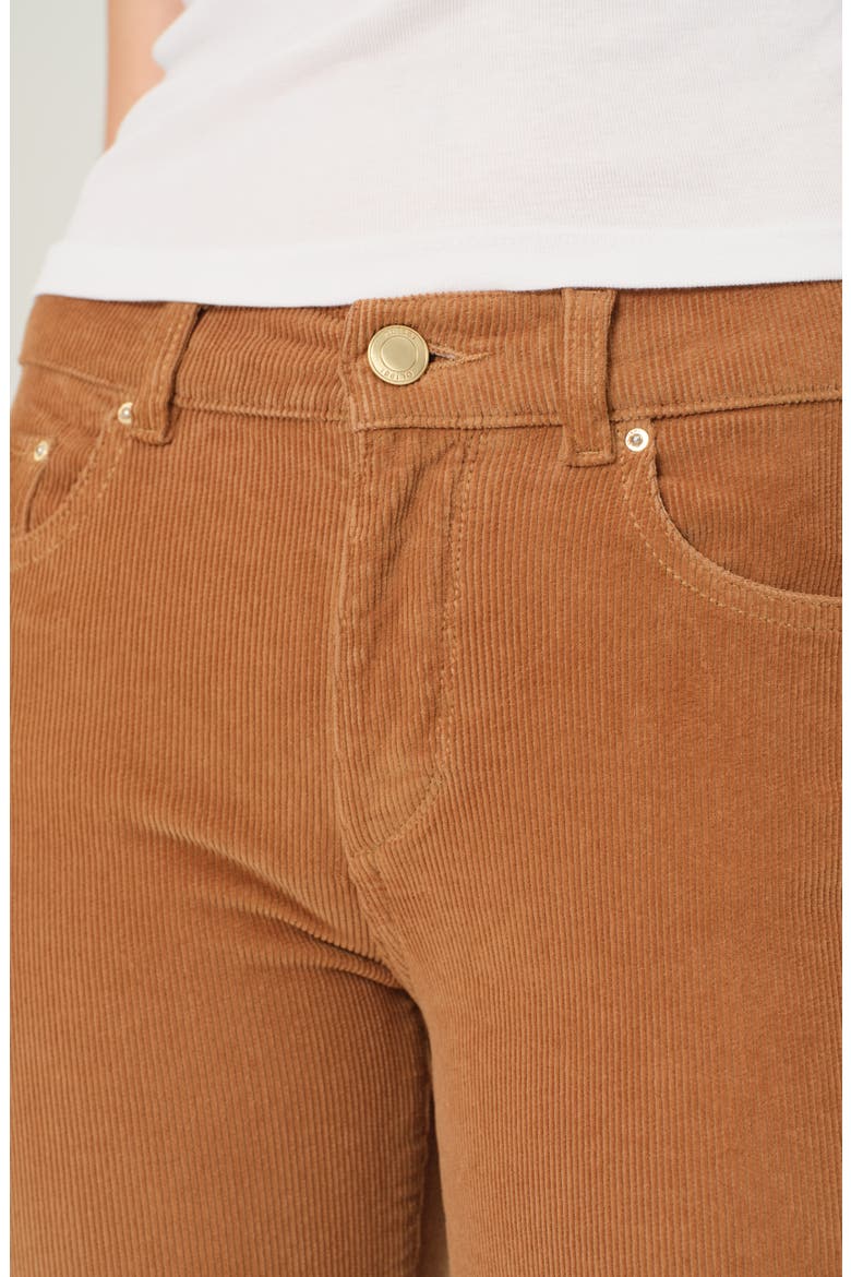 Mara Straight Leg Mid Rise Instasculpt Corduroy Ankle Jeans, Alternate, color, VICUNA