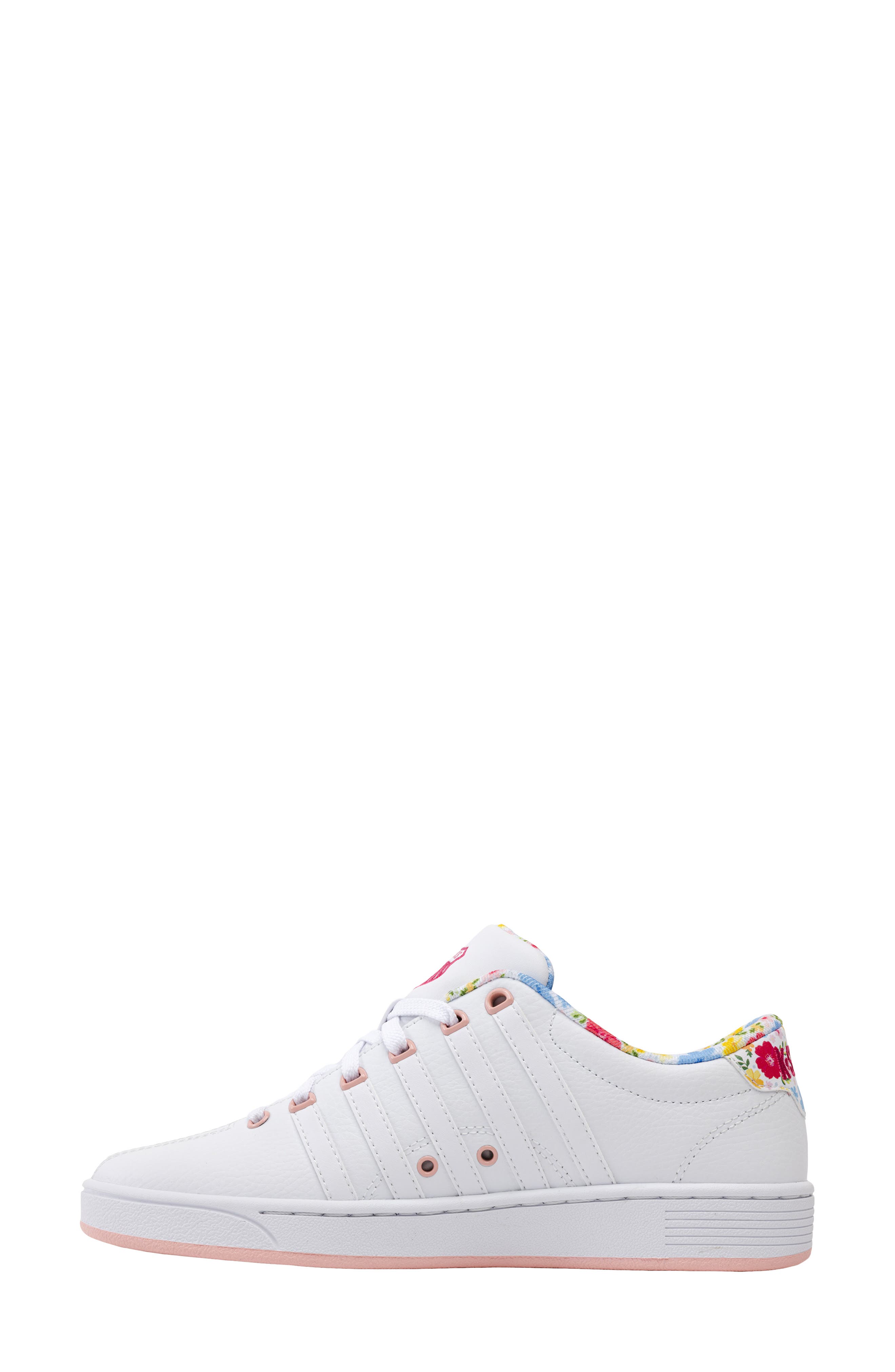 K-Swiss Court Pro II CMF Leather Sneaker, Alternate, color, White/ Raspberry Sorbet