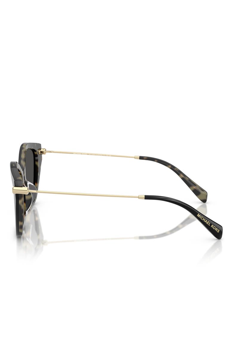 Michael Kors 54mm Catskills Irregular Sunglasses, Alternate, color, Black/ Amber Tortoise / Grey