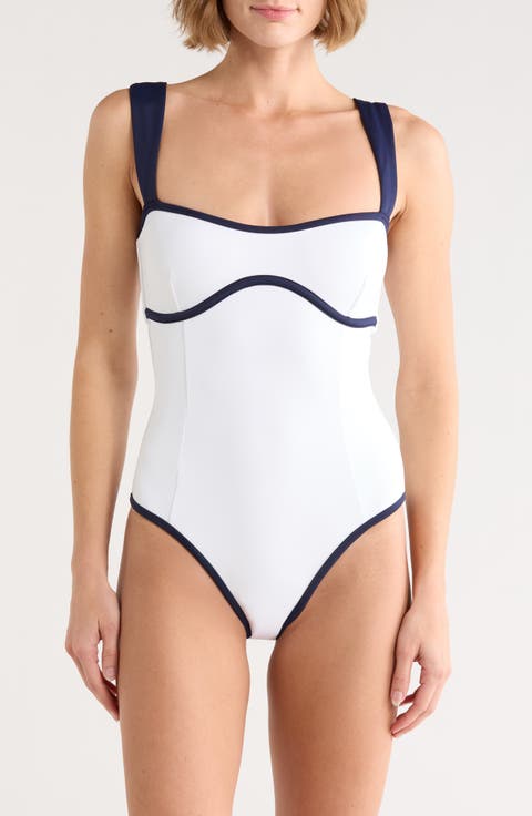 Sweetheart Neck Compression One-Piece Swimsuit
