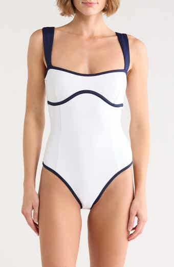 Good American Sweetheart Neck Compression One-Piece Swimsuit