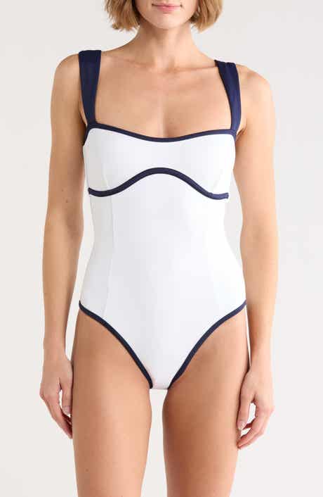 Good American Sweetheart Neck Compression One-Piece Swimsuit