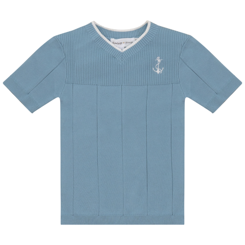 Anchor Embroidered V-Neck T Shirt (Toddler, Little Kid & Big Kid)