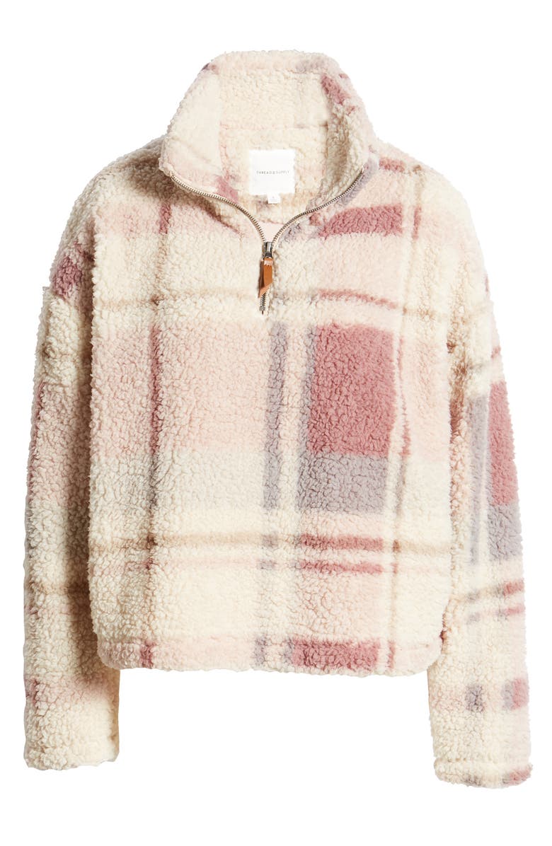 Thread & Supply Walking Poetry Half Zip Pullover, Alternate, color,