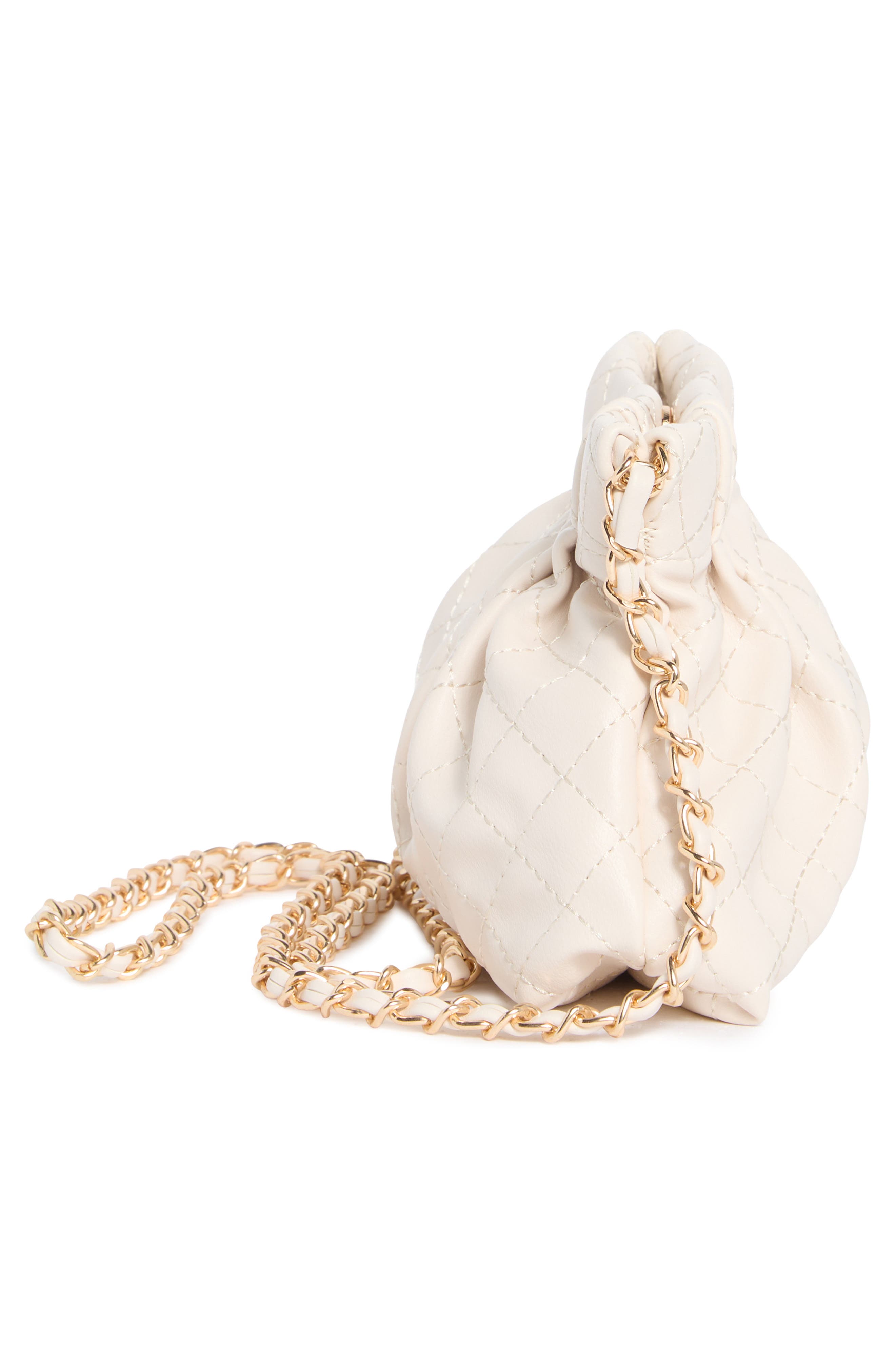 Quilted Crossbody Bag, Alternate, color, CREAM