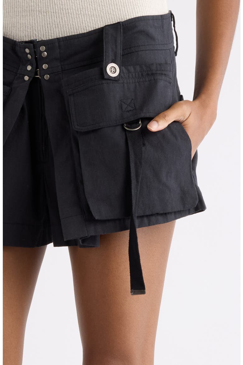 Barta Cotton Utility Shorts, Alternate, color, BLACK