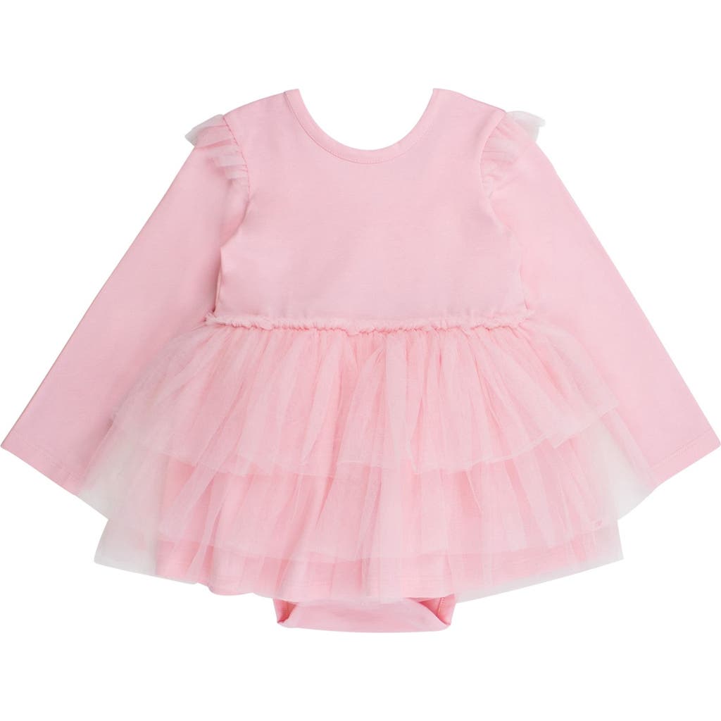 Rufflebutts Baby Girls Flutter Tulle Long Sleeve Twirl Romper In Pattern