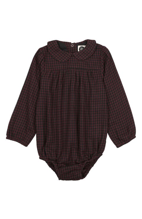 Peter Pan Collar Plaid Bodysuit (Baby)