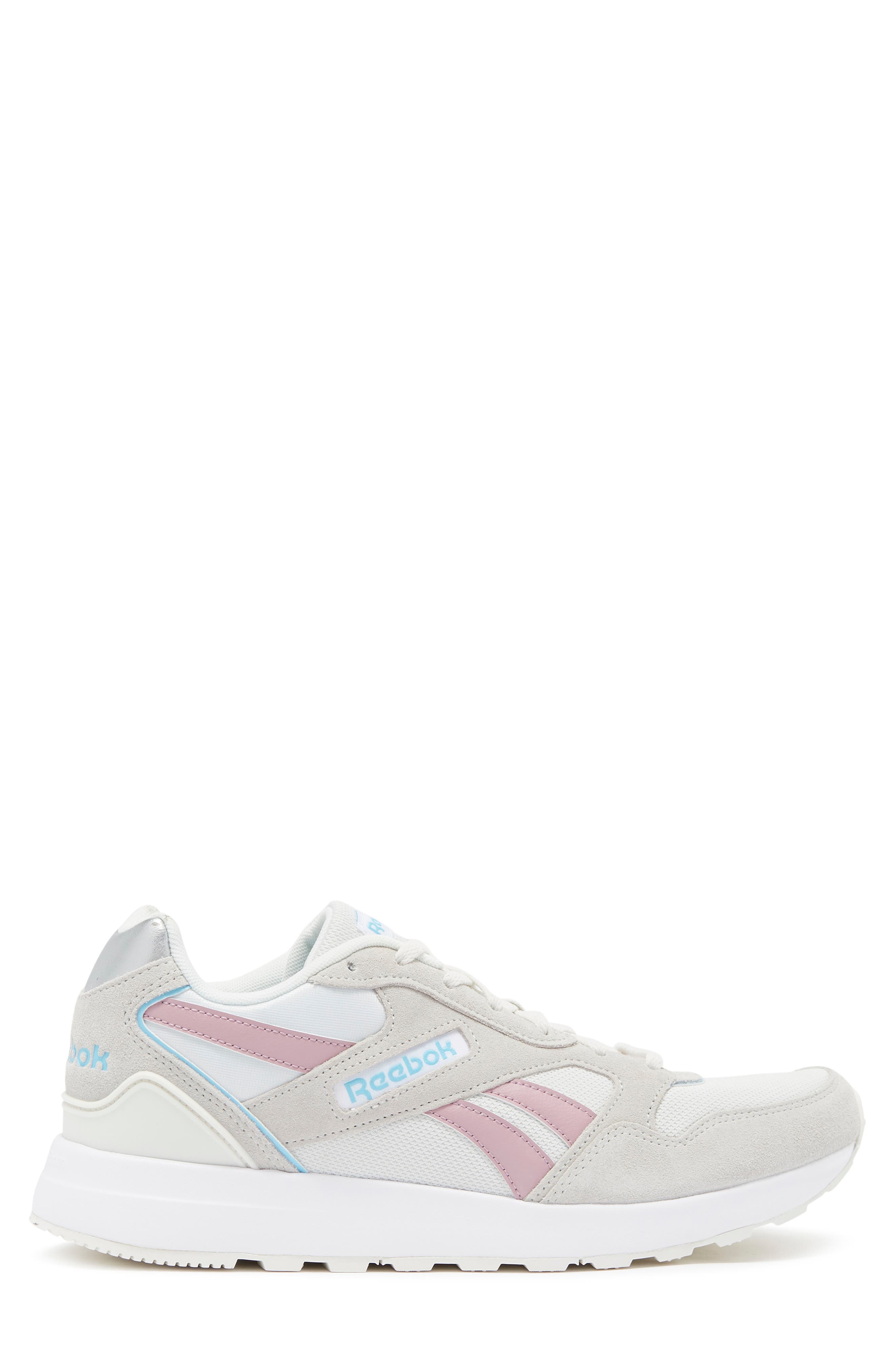 Lace-up Activewear Sneaker, Alternate, color, WHITE/ LILAC/ SILVER MET.
